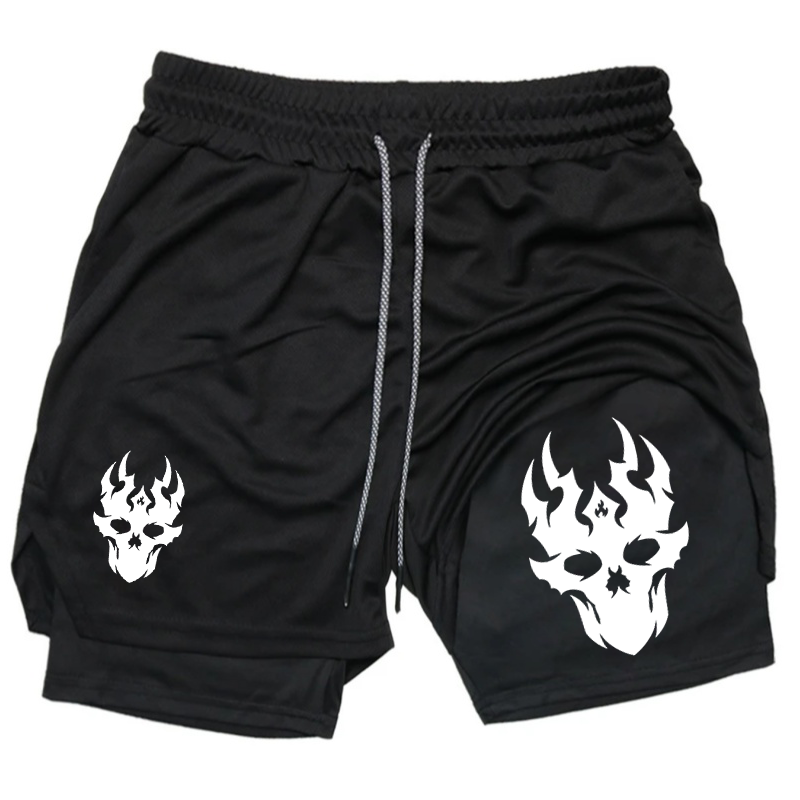 Running Gear Quick Dry - Мужские летние быстросохнущие двухслойные спортивные шорты