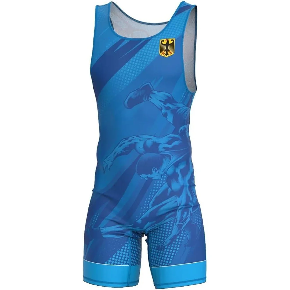 Running Gear Train - Мужская борцовская майка, униформа, расширенная майка,