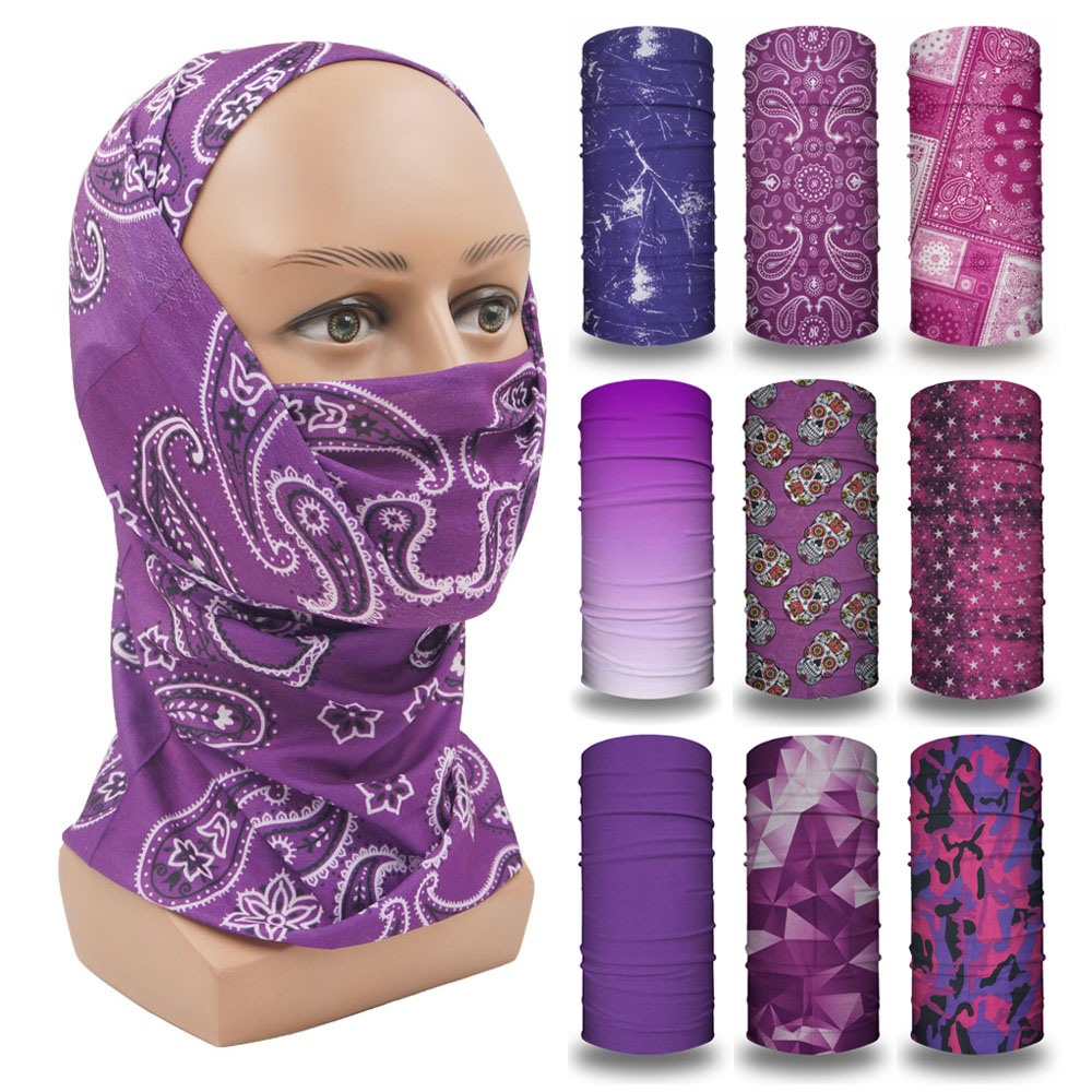 Running Gear Quick Dry - Фиолетовая Балаклава для женщин, повязка на